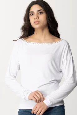 Patrizia Pepe Maglia con Scollatura SpecchiettiBIANCO OTTICO