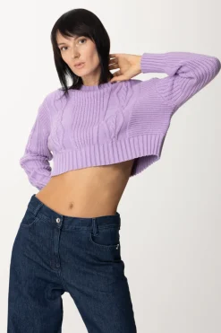 Patrizia Pepe Maglia CropMYSTICAL LILAC