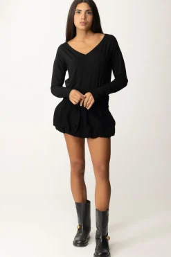 Patrizia Pepe Maglia Essential In ViscosaNERO