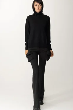 Patrizia Pepe Maglia In Lana a Collo AltoNERO