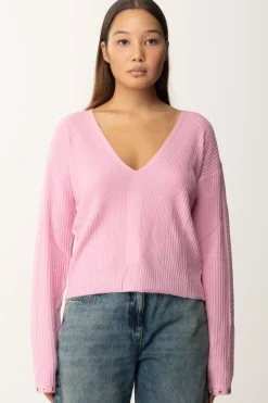 Patrizia Pepe Maglia In Pura Lana con OcchielliCOLD PINK