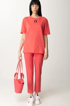 Patrizia Pepe Maglietta In Cotone con Logo FlyHYBRID ROSE