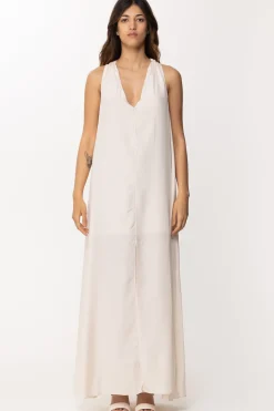 Patrizia Pepe Maxi Abitio con SpaccoLINEN WHITE