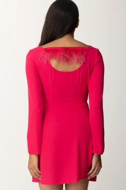 Patrizia Pepe Mini Abito con Piumette Sul RetroPOISON ORCHID