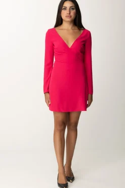 Patrizia Pepe Mini Abito con Piumette Sul RetroPOISON ORCHID