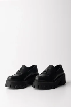 Patrizia Pepe Mocassini con Logo e Suola ChunkyNERO