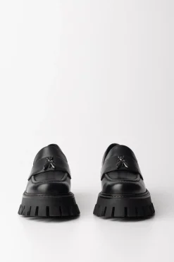 Patrizia Pepe Mocassini con Logo e Suola ChunkyNERO