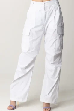 Patrizia Pepe Pantalone Cargo In CotoneBIANCO OTTICO