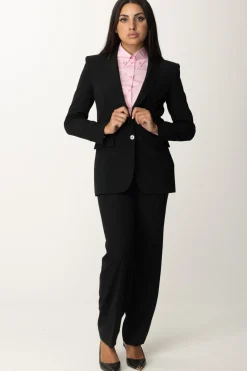 Patrizia Pepe Pantaloni con Pieghe In Tessuto StretchNERO