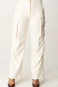 Patrizia Pepe Pantaloni Cargo a PalazzoODYSSEY WHITE