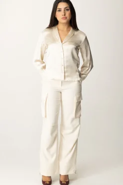 Patrizia Pepe Pantaloni Cargo a PalazzoODYSSEY WHITE