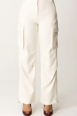 Patrizia Pepe Pantaloni Cargo a PalazzoODYSSEY WHITE