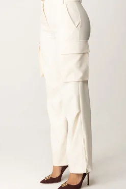 Patrizia Pepe Pantaloni Cargo a PalazzoODYSSEY WHITE