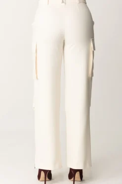 Patrizia Pepe Pantaloni Cargo a PalazzoODYSSEY WHITE