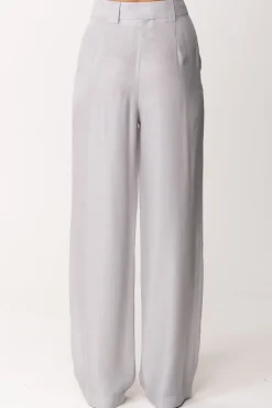 Patrizia Pepe Pantaloni Fluidi a Vita AltaMINERAL GRAY