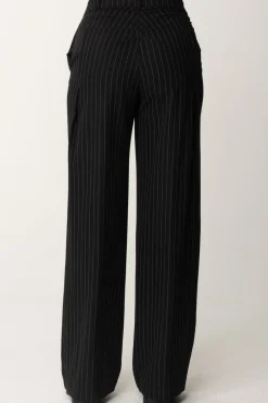 Patrizia Pepe Pantaloni Gessati In FlanellaBLACK STRIPES
