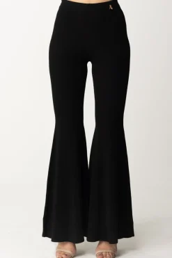 Patrizia Pepe Pantaloni In Maglia a Zampa con Fly CharmNERO