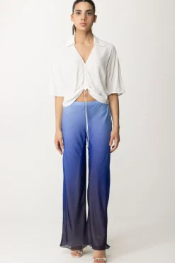 Patrizia Pepe Pantaloni In Chiffon con Stampa DegradèWAVEPRINTDEGRAD