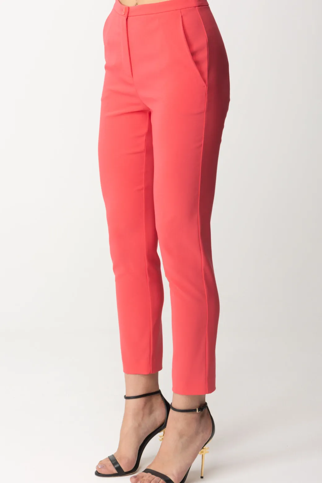 Patrizia Pepe Pantaloni In Tessuto a Tinta UnitaHYBRID ROSE