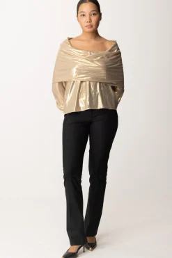 Patrizia Pepe Pantaloni Sartoriali In Misto LanaNERO