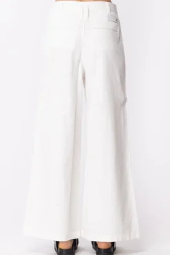 Patrizia Pepe Pantaloni Wide Leg In JeansBIANCO