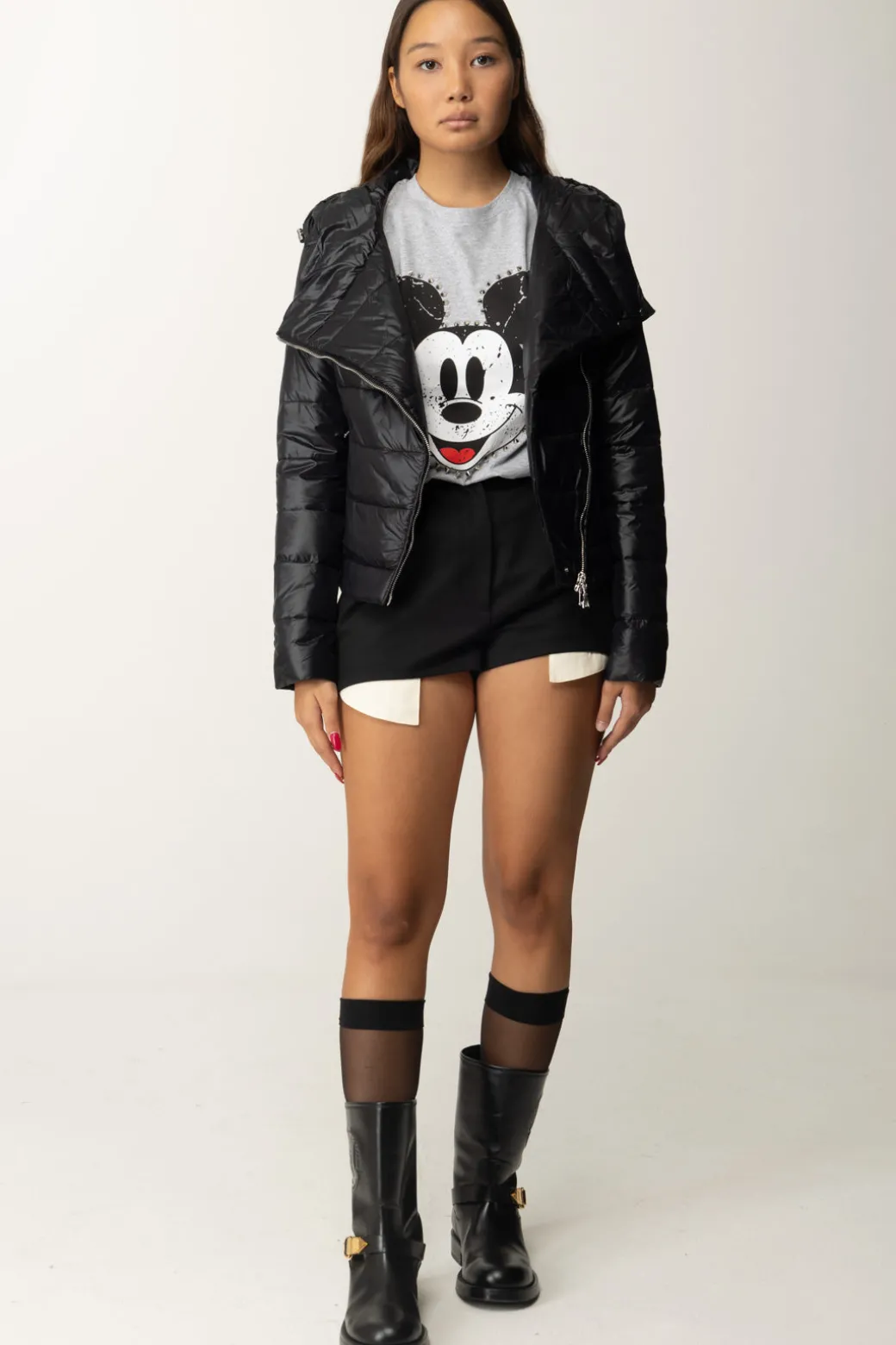 Patrizia Pepe Piumino In Nylon Down ProofNERO