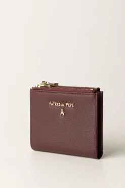 Patrizia Pepe Portafogli Piccolo con Applicazione LetteringDARK PLUM