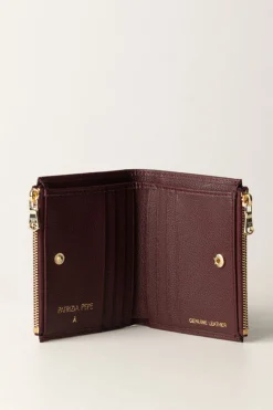 Patrizia Pepe Portafogli Piccolo con Applicazione LetteringDARK PLUM