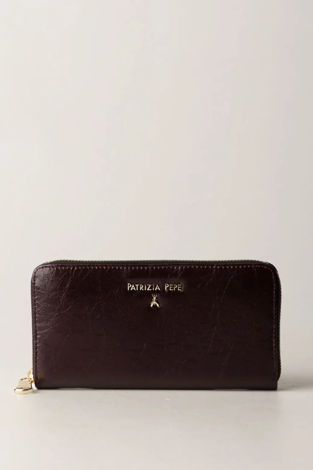 Patrizia Pepe Portafogli Zip-around In PelleDARK PLUM