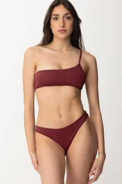 Patrizia Pepe Slip Per Bikini con ArricciaturaDARK PLUM