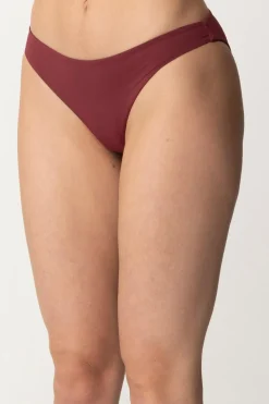 Patrizia Pepe Slip Per Bikini con ArricciaturaDARK PLUM