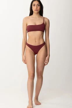 Patrizia Pepe Slip Per Bikini con ArricciaturaDARK PLUM