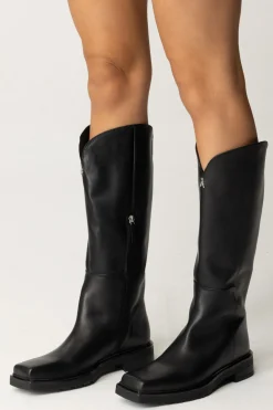 Patrizia Pepe Stivali Alti Punta SquareNERO