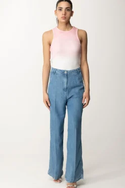 Patrizia Pepe Top a Costine DegradèFRESH PINK & WHITE