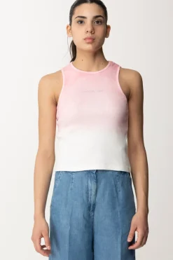 Patrizia Pepe Top a Costine DegradèFRESH PINK & WHITE