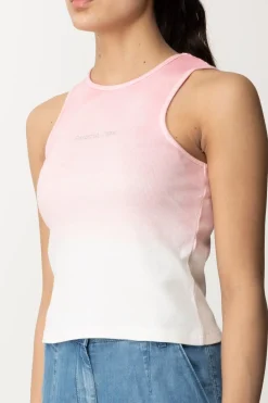 Patrizia Pepe Top a Costine DegradèFRESH PINK & WHITE