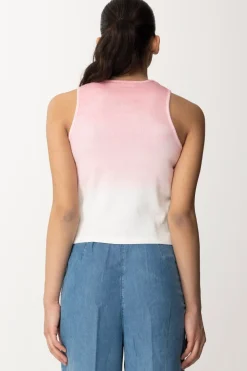Patrizia Pepe Top a Costine DegradèFRESH PINK & WHITE