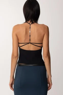 Patrizia Pepe Top con Bijoux Sul RetroNERO