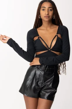 Patrizia Pepe Top con Cut-outNERO