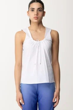 Patrizia Pepe Top con Fiocchetto AnnodabileBIANCO OTTICO