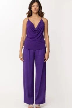 Patrizia Pepe Top con Scollo a Goccia e Schiena ScopertaSEXY VIOLET