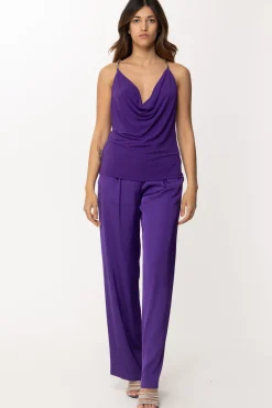 Patrizia Pepe Top con Scollo a Goccia e Schiena ScopertaSEXY VIOLET