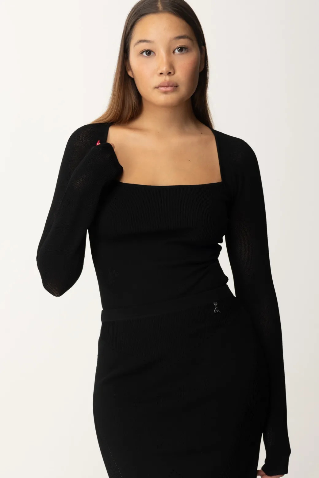 Patrizia Pepe Top con Scollo SquadratoNERO