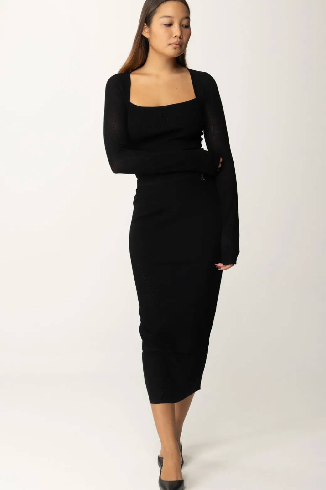 Patrizia Pepe Top con Scollo SquadratoNERO