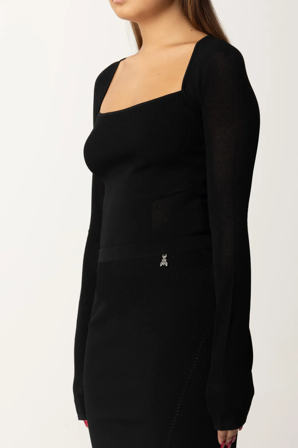 Patrizia Pepe Top con Scollo SquadratoNERO