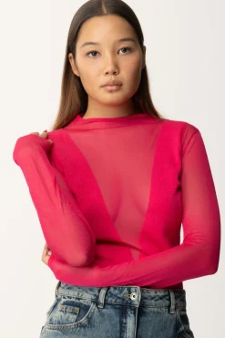 Patrizia Pepe Top con TrasparenzePOISON ORCHID