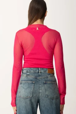 Patrizia Pepe Top con TrasparenzePOISON ORCHID