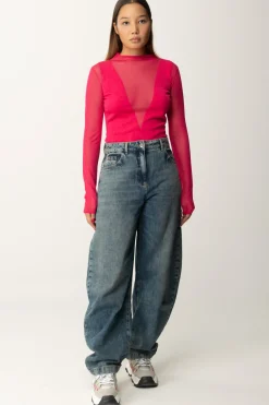 Patrizia Pepe Top con TrasparenzePOISON ORCHID