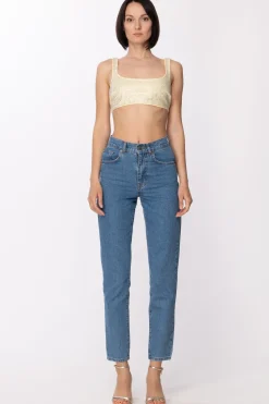 Patrizia Pepe Top Crop con StrassCLARITY YELLOW