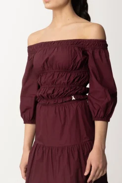Patrizia Pepe Top Off-shouldersDARK PLUM